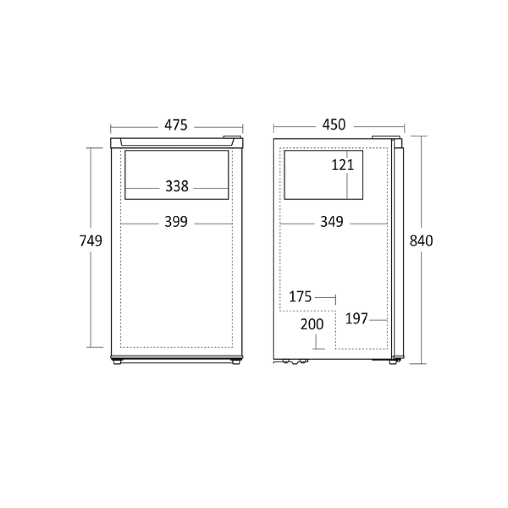 Scandomestic HOME SKB 82 WE 75 L Refrigerator with 7 L Freezer