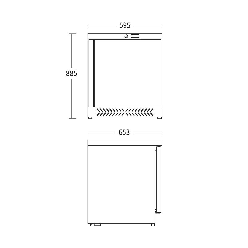 Scandomestic HOME GUR200X 73 L Ventilated Refrigerator