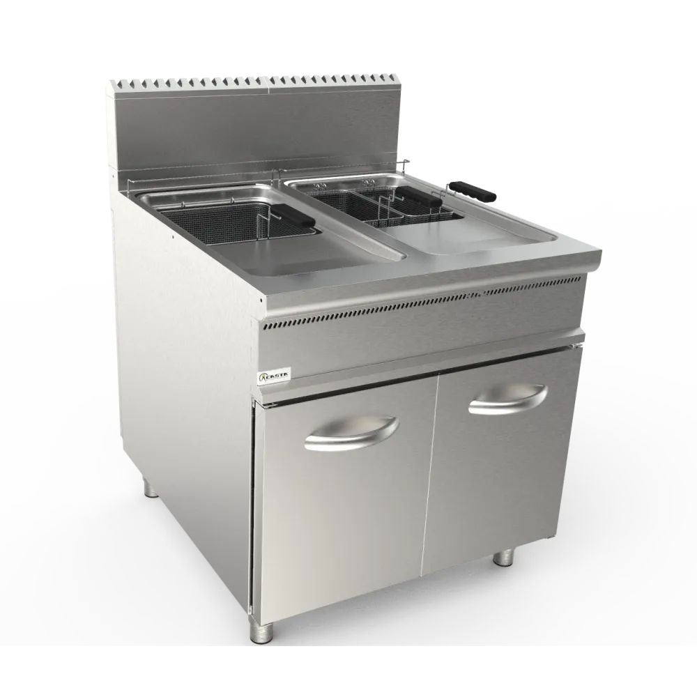 Gas fryer with cabinet 17+17L LADYQ 900 LQ/FLG2V17