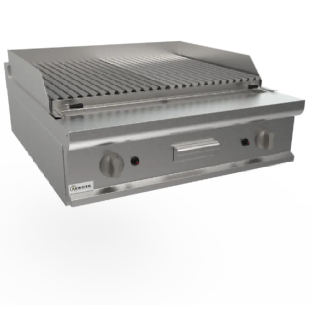 Lavastone ribbed gas griddle LQ/BS2BB