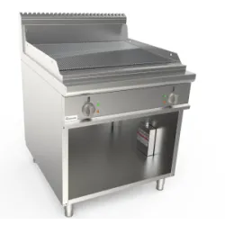 Electric ribbed grill surface with neutral cabinet LADYQ 900 LQ/FTE4BARC