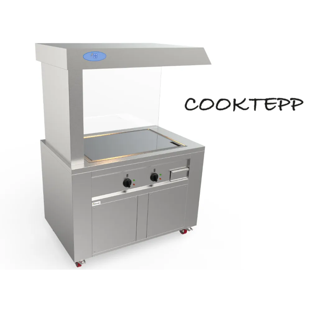 Cooking station with built-in Teppanyaki hot plate CCOOKTEP800