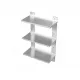 Novameta stainless steel equipment shelf LSI3-100-40-99 with three shelves