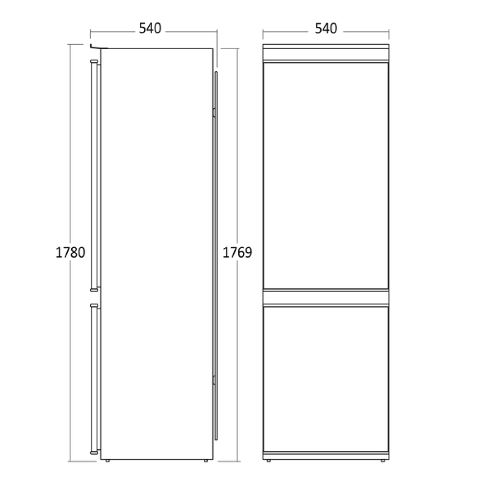 Scandomestic HOME 179+70 L Fridge-Freezer BIC249WE