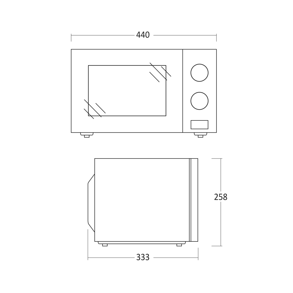 Scandomestic HOME MWS20B Microwave Oven in Black