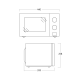 Scandomestic HOME MWS20B Microwave Oven in Black