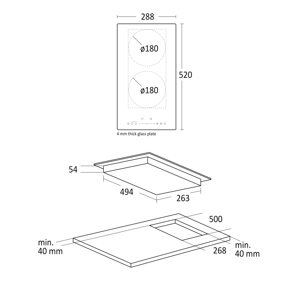 Scandomestic HOME HOI30P1FLEX Induction Hob with Flex Zones