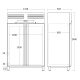 SCANDOMESTIC Refrigerator 922 L GUR1400X – Two-Door Ventilated Cabinet