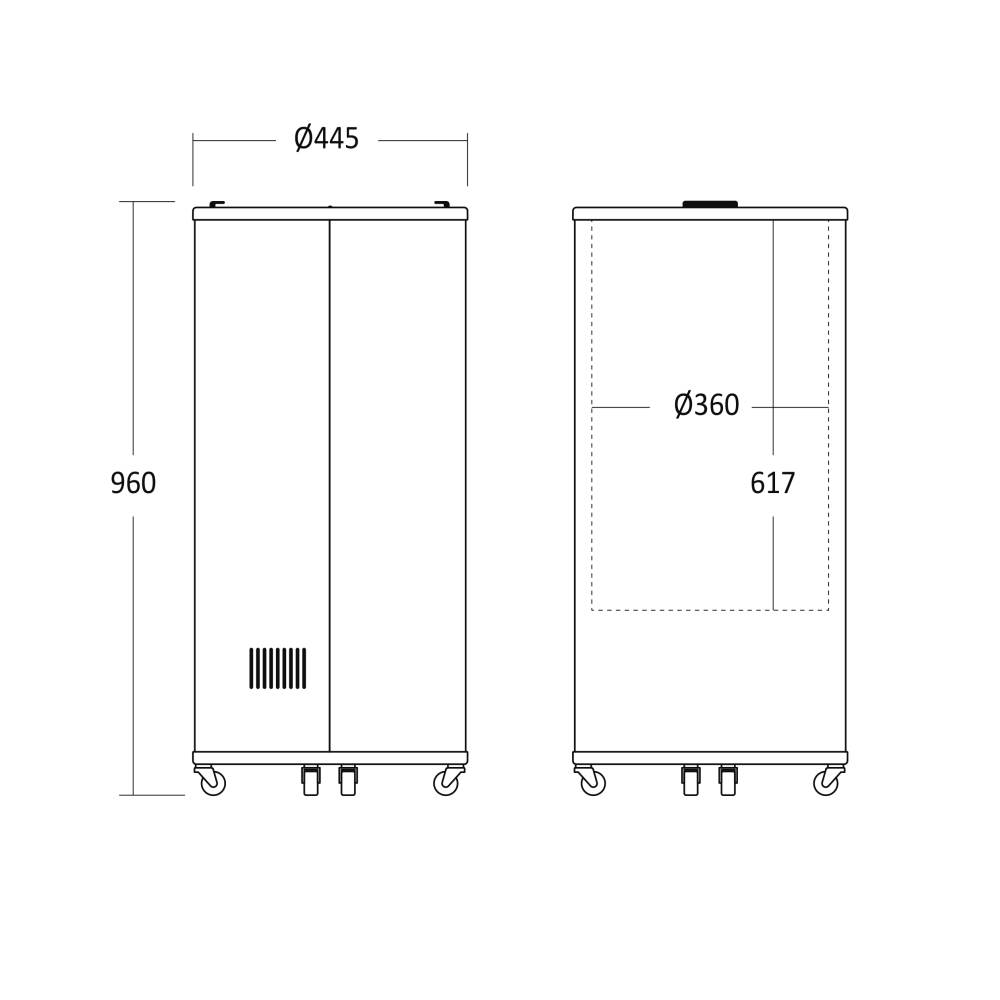 SCANDOMESTIC Impulse Showcase 58 Litre TK66BE in Black