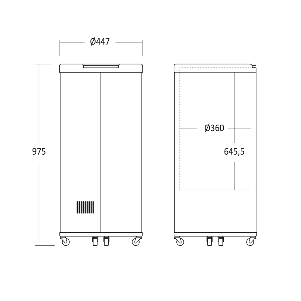 SCANDOMESTIC Impulse Showcase 61 L Black Chiller CC66BCLL