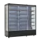SCANDOMESTIC 1147 L Three-Door Display Refrigerator in Black