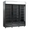 SCANDOMESTIC 1152 L Black 3-Door Display Refrigerator