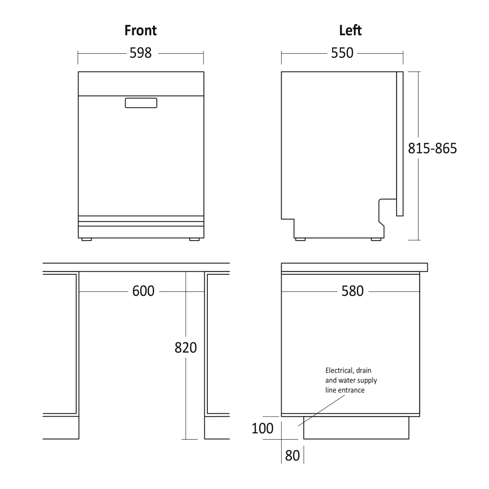 SCANDOMESTIC DWI1442WC Fully Integrated Dishwasher