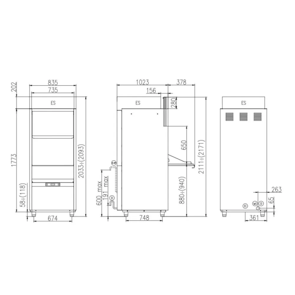 KASTEL Pot and Pan Washer for Professional Kitchens, 660x815 mm