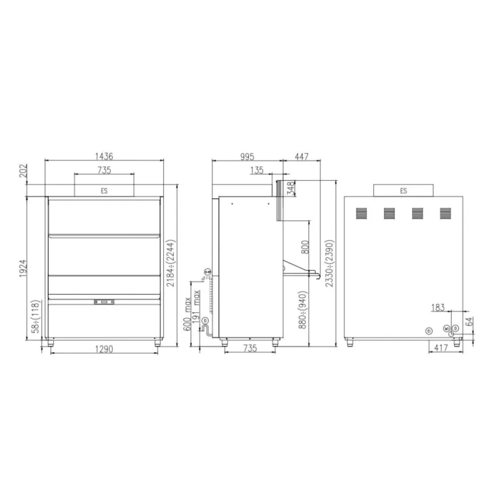 KASTEL Pot and Pan Washer for Professional Kitchens, 1260x815 mm