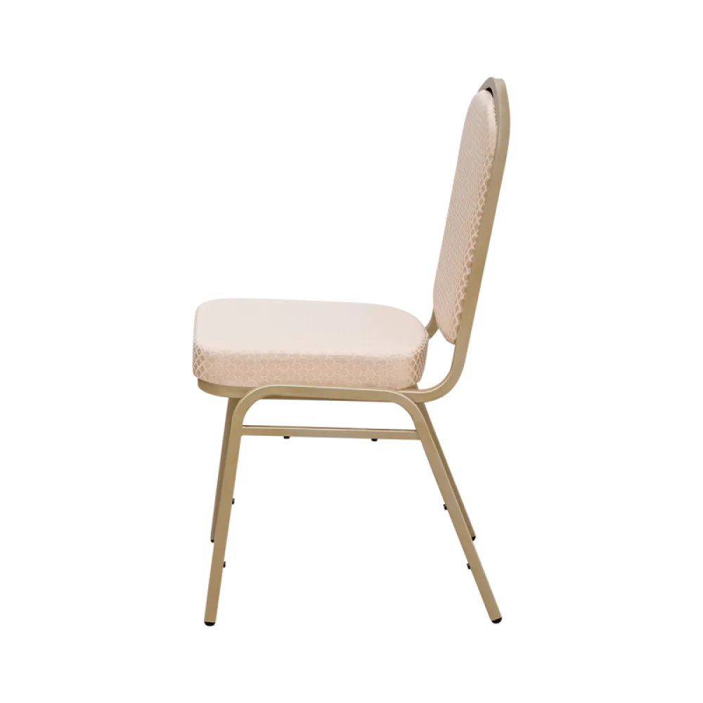 Banquet Chair ES 314 in Beige and Champagne Gold