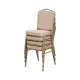 Banquet Chair ES 314 in Beige and Champagne Gold
