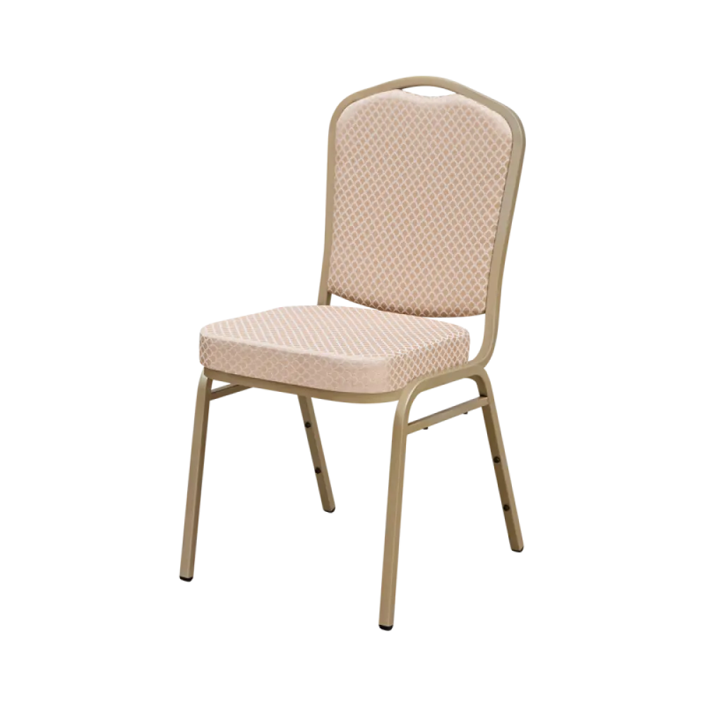Banquet Chair ES 314 in Beige and Champagne Gold