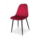 BELLA MILANO Red Velour Upholstered Chair