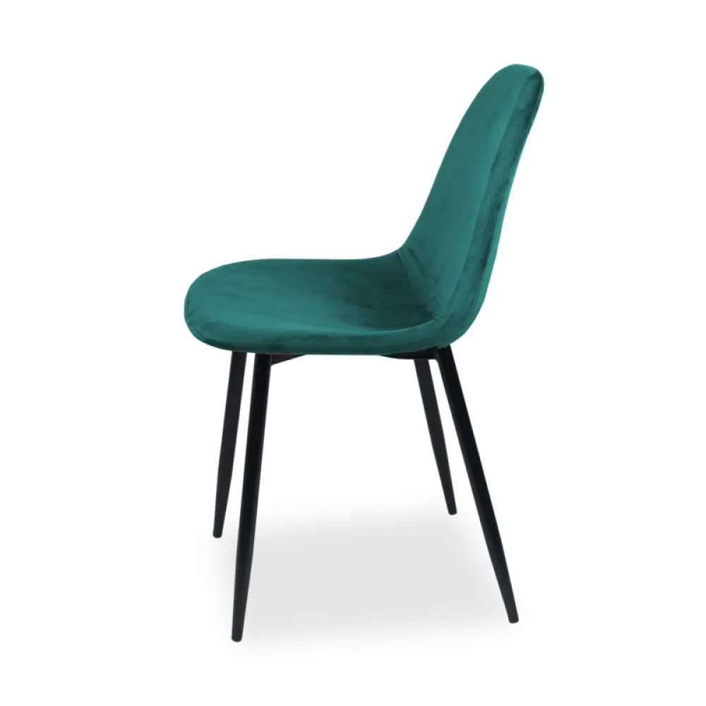 BELLA MILANO Green Velour Catering Chair
