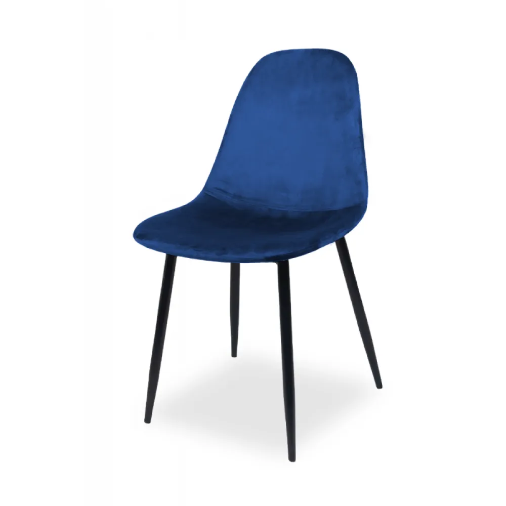 BELLA MILANO Dark Blue Velour Chair