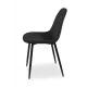 BELLA MILANO Black Velour Upholstered Chair