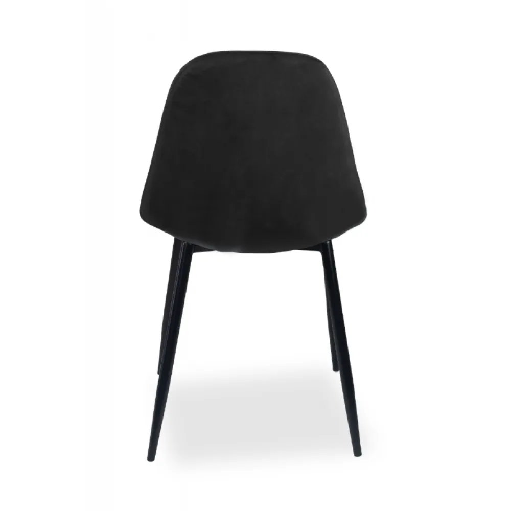 BELLA MILANO Black Velour Upholstered Chair