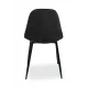 BELLA MILANO Black Velour Upholstered Chair