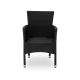 LORENZO 0101 Technorattan Stacking Chair in Black