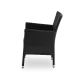 LORENZO 0101 Technorattan Stacking Chair in Black