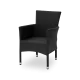LORENZO 0101 Technorattan Stacking Chair in Black