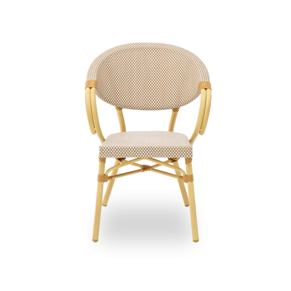 Camillo 0377 Technorattan Stacking Chair in Beige