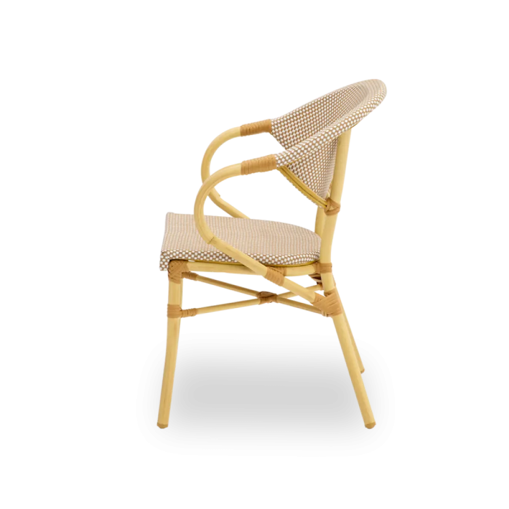 Camillo 0377 Technorattan Stacking Chair in Beige