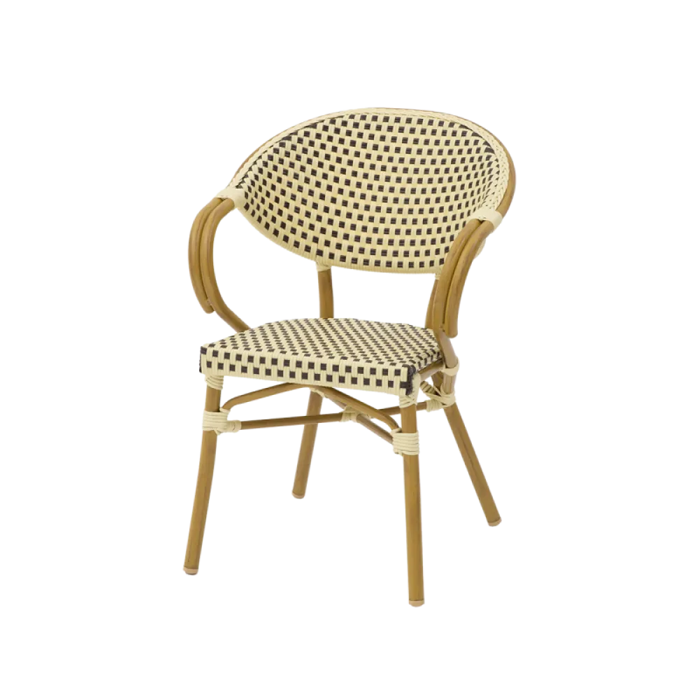 Camillo 0903 Technorattan Chair in Cream