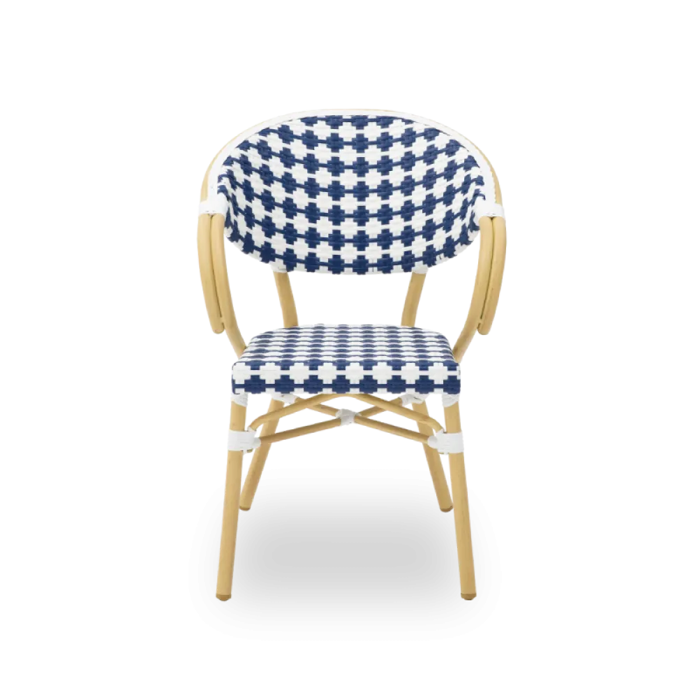 Camillo 0308 Technorattan Chair in Blue & White