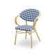 Camillo 0308 Technorattan Chair in Blue & White