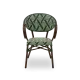Camillo 7040 Technorattan Stacking Chair in Green & White