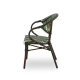 Camillo 7040 Technorattan Stacking Chair in Green & White