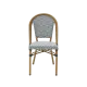 MATTEO 2070 Technorattan Stacking Chair in Grey-White