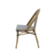 MATTEO 2070 Technorattan Stacking Chair in Grey-White
