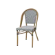 MATTEO 2070 Technorattan Stacking Chair in Grey-White