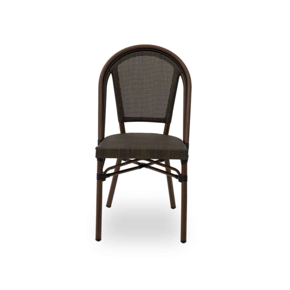 MATTEO 7001 Technorattan Stacking Chair in Brown