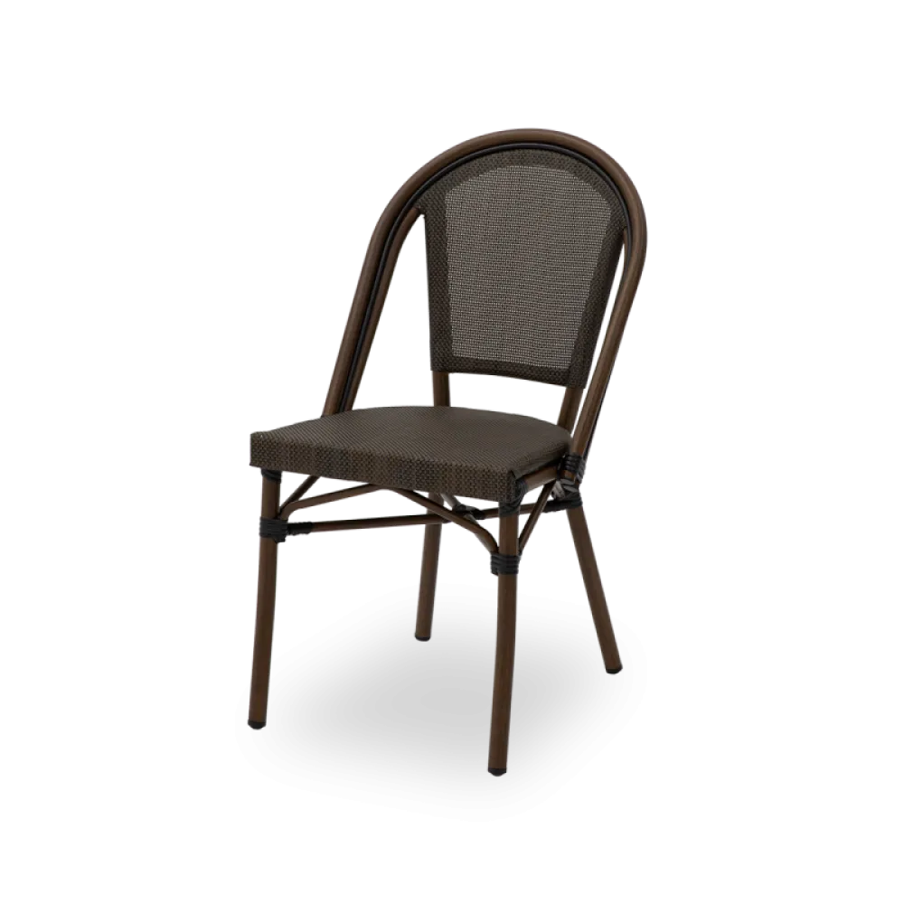 MATTEO 7001 Technorattan Stacking Chair in Brown