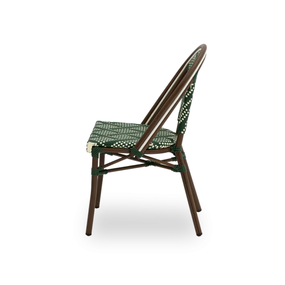 MATTEO 7040 Technorattan Chair in Green & White