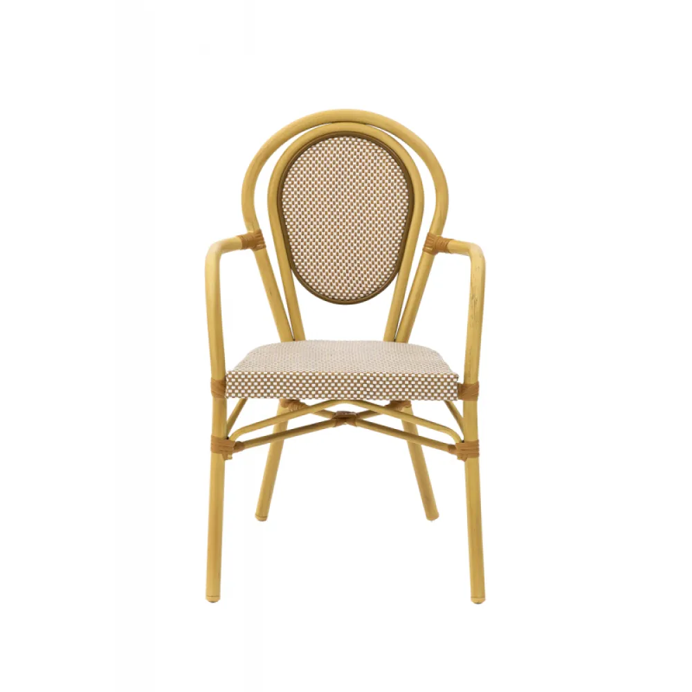 RICCARDO ARM 0377 Technorattan Café Chair
