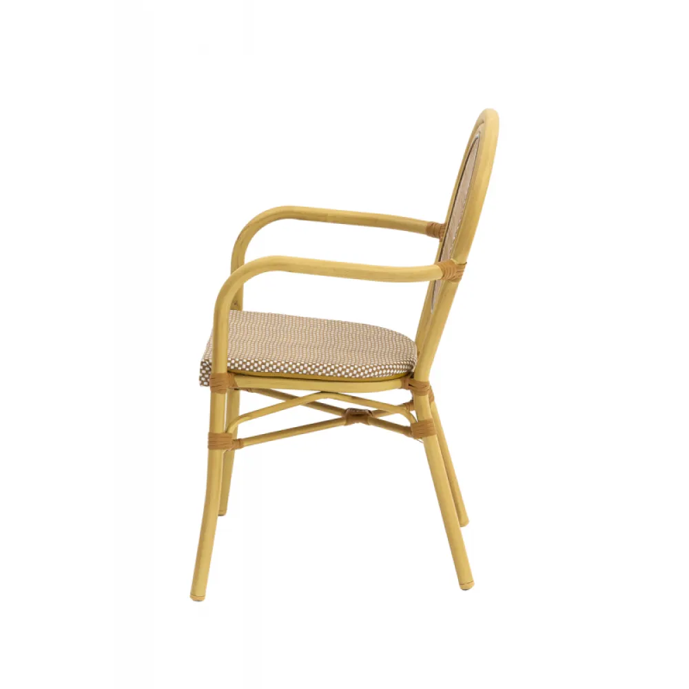 RICCARDO ARM 0377 Technorattan Café Chair