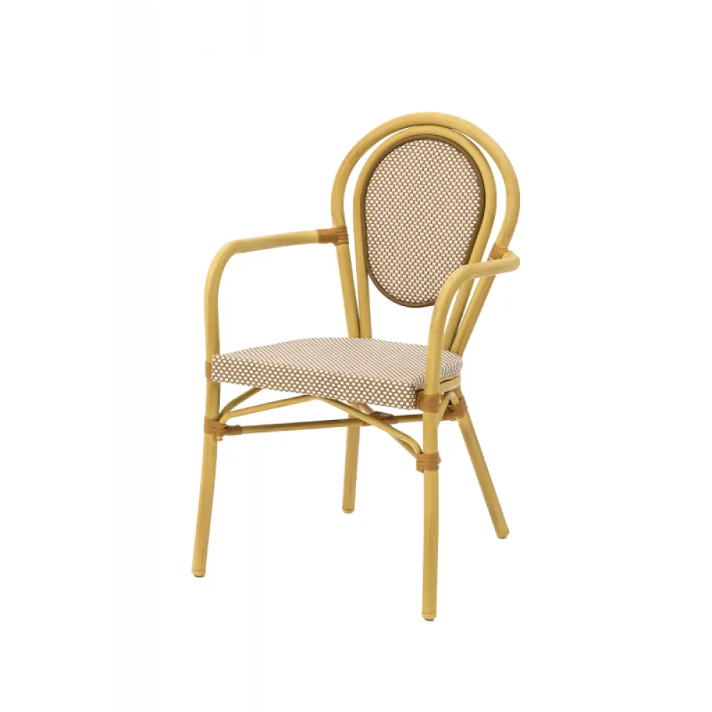 RICCARDO ARM 0377 Technorattan Café Chair
