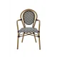 RICCARDO ARM 2963 Technorattan Chair in Black & White