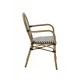 RICCARDO ARM 2963 Technorattan Chair in Black & White