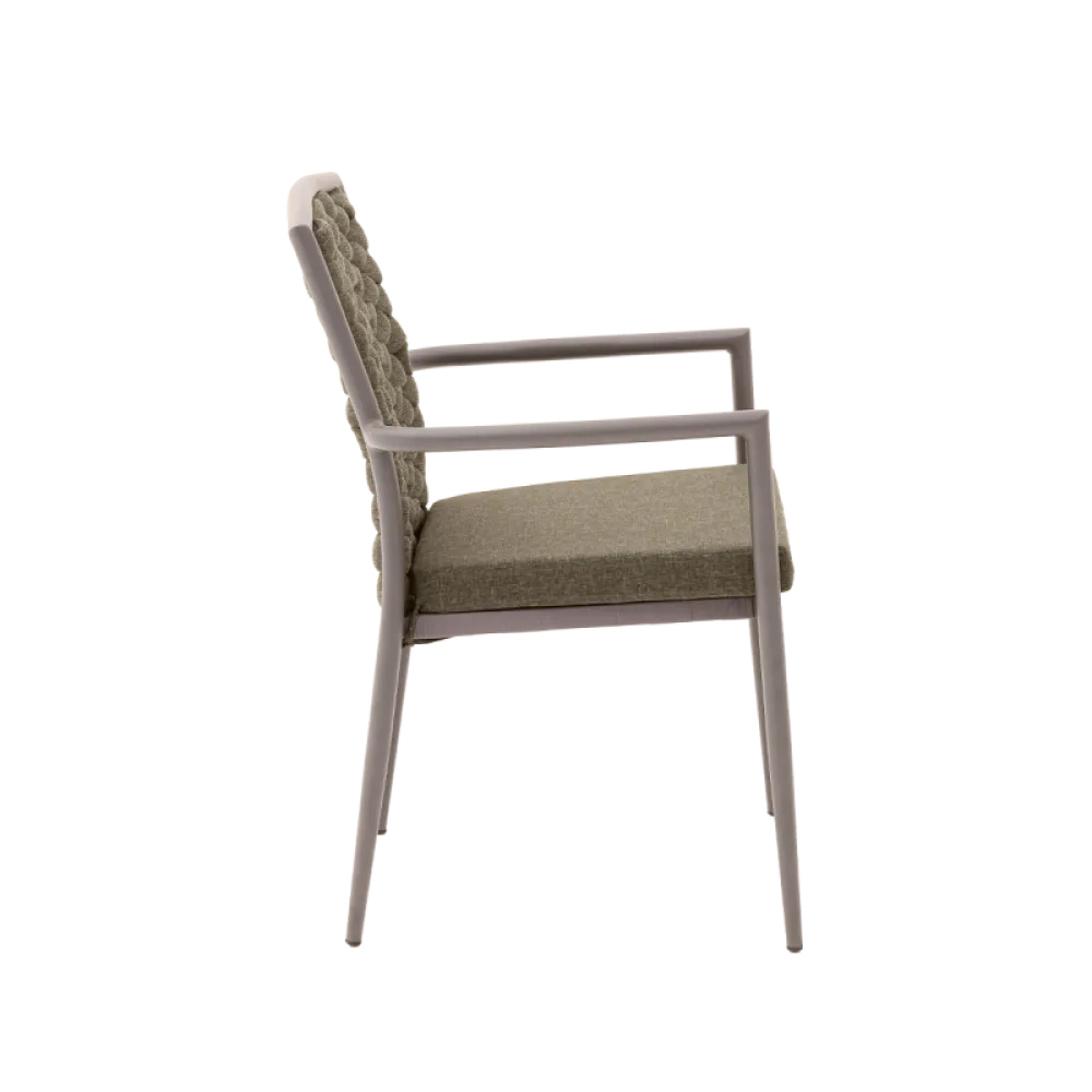 INTRECCIO 7116 Beige Stackable Chair in Technorattan